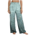 thumbnail image 1 of Bgstyu Women's Boho Palazzo Pants Wide Leg Beach Vacation Hawaii Pants Loose High Waisted Lounge Pants with Pockets, 1 of 7