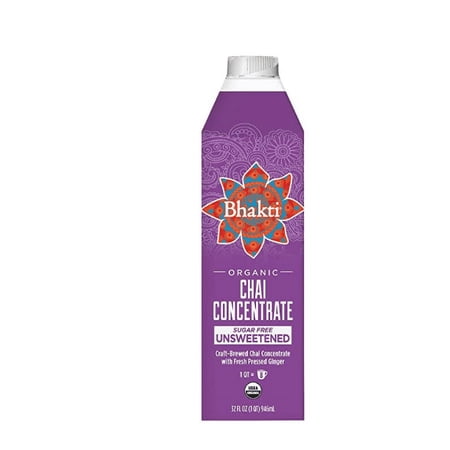 Bhakti Chai Tea Concentrate, Unsweetened 32 oz