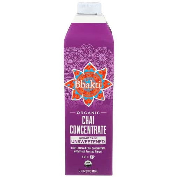 Bhakti Unsweetened Chai Concentrate, 32 Fluid Ounce -- 6 per case
