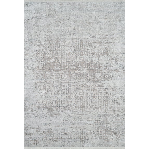Bhalwal Beige Modern Polyester Area Rugs for Living Room Washable Rugs Boho Moroccan Area Rug Soft Geometric Bohemian Carpet Distressed Indoor Rug for Bedroom Dining Room Office Nonslip Rug