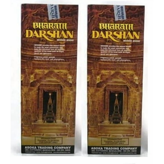 Bharat Darshan Natural Incense Sticks Indian Handroll Fragrance Agarbatti Pack Of 2