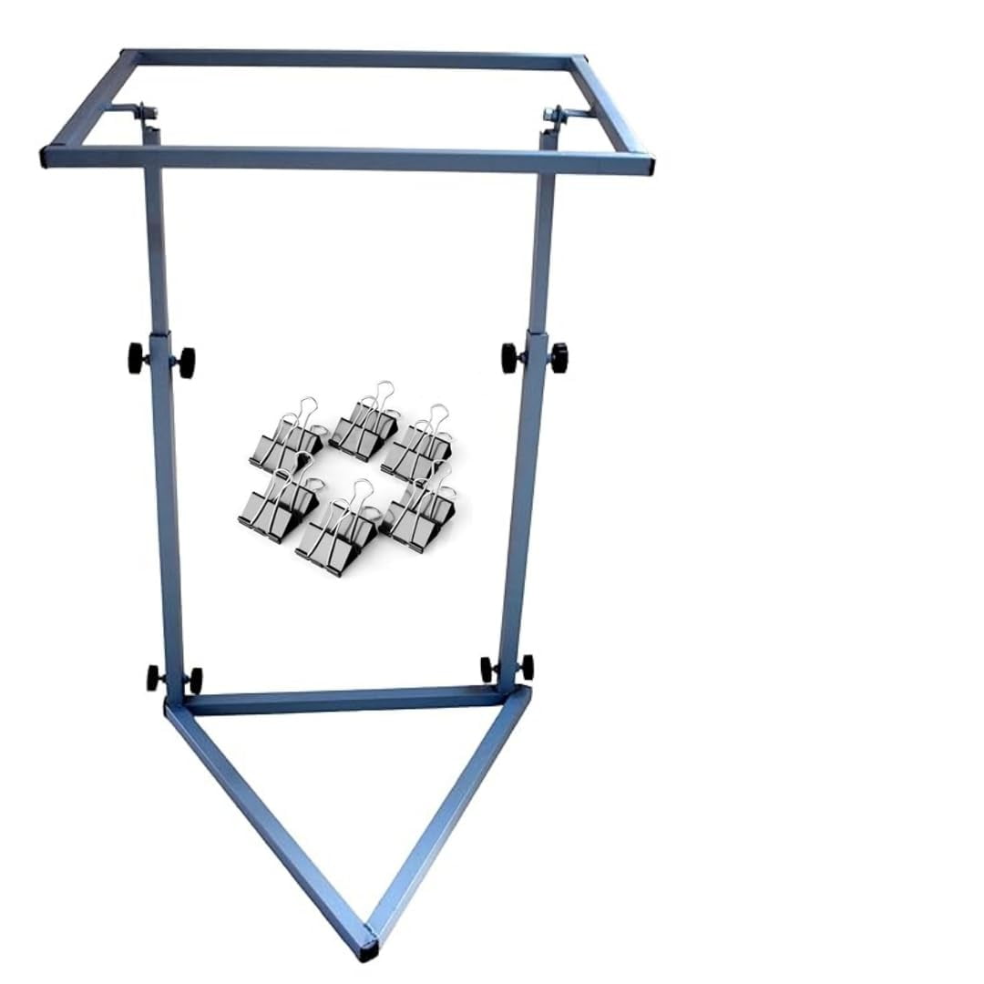 Bharat Height Adjustable Box Aari Stand 24 X 16 Inches with 12Clips ...