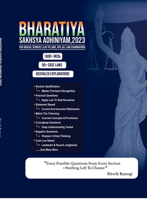Bharatiya Sakshya Adhiniyam, 2023: 1000+ MCQs for Competitive Exams, (Hardcover)