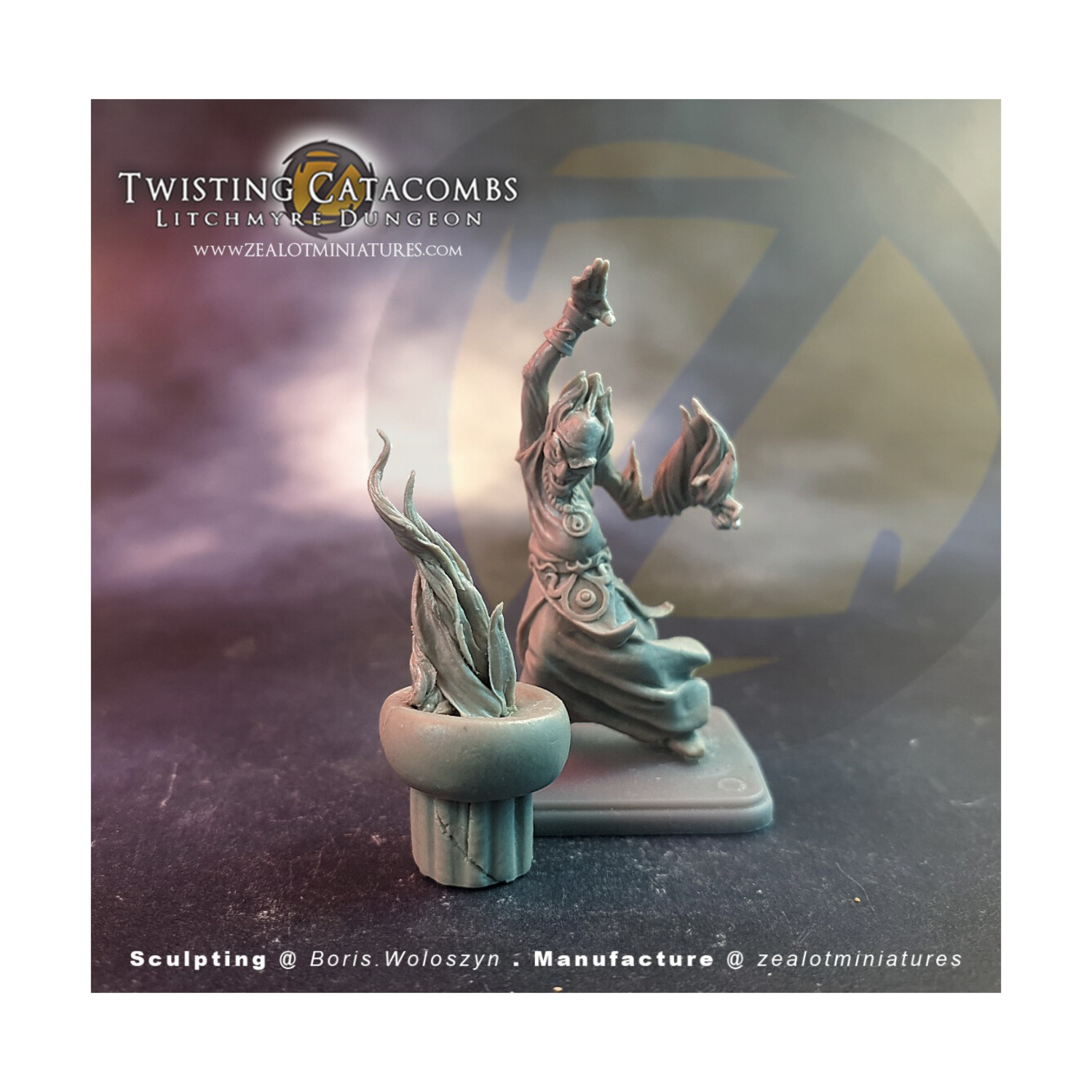 Zealot Miniatures Bhardur - Fire Mage New