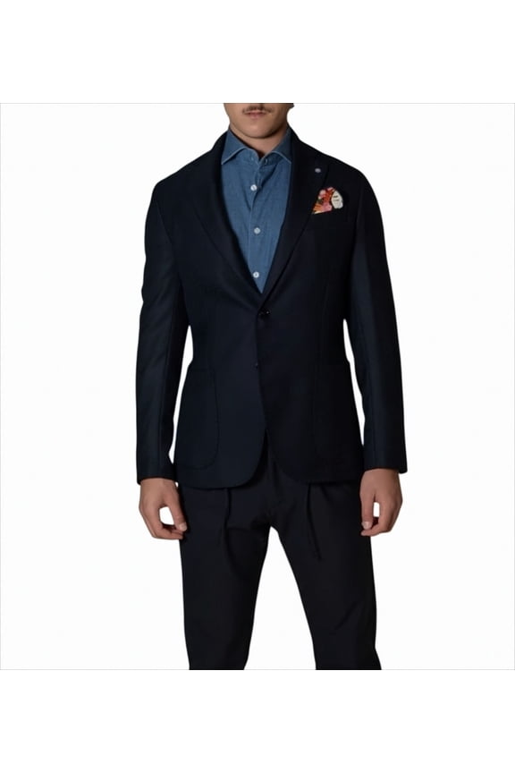 Tailored Blue Single-Breasted Jacket (Men's)