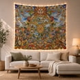 thumbnail image 1 of Bhavachakra Wheel With Blue Sky and Offerings, Majestic Illustration for Spiritual Decor Lovers, Thangka Wall Art, Birthday Gift, Tapestry Wall Hanging for Bedroom and Study Room, 1 of 7