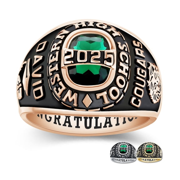 Bhavani Gems CLASS RING Custom Royal Birthstone Class Rings for Men High School and College Graduation