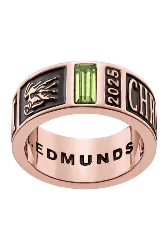 CLASS RING Personalized Men's Custom Band Class Ring, High School or College Graduation Ring