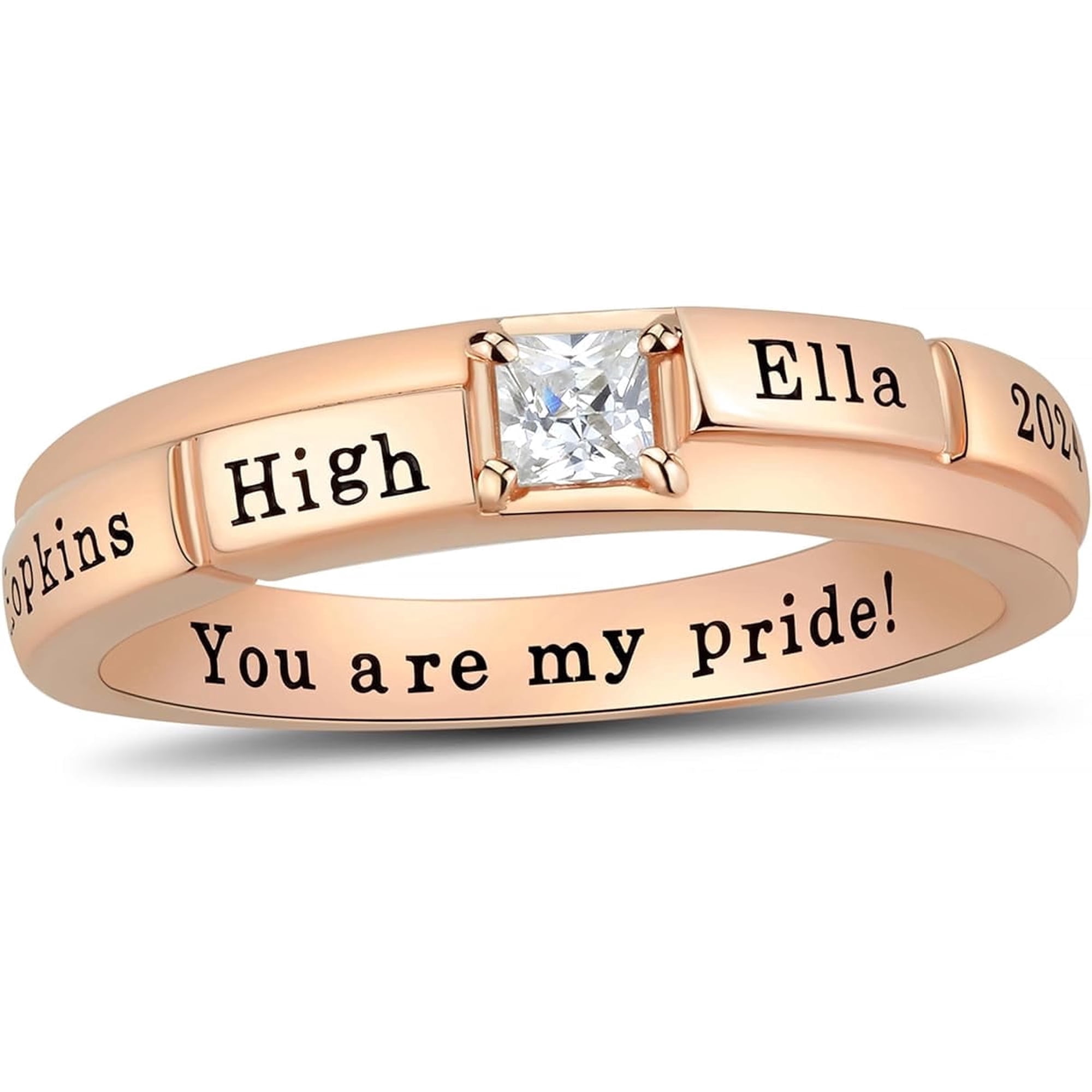 Girls Normal Class Rings Bhavani Gems Sterling Silver women's high school class rings-graduation ...