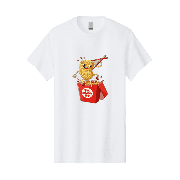 Bhawy-S-Noodle-Guy Mens Graphic Tee, 100% Cotton, Casual Summer Wear BAA159