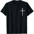 thumbnail image 1 of Bhgytec, Christian Minimalist Religious Christ Crist Three Nails Cross T-Shirt, 1 of 5