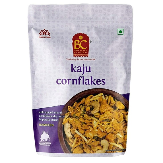 Bhikharam Chandmal - Kaju Cornflakes Mixture - Kaju Mixture - Mix Namkeen