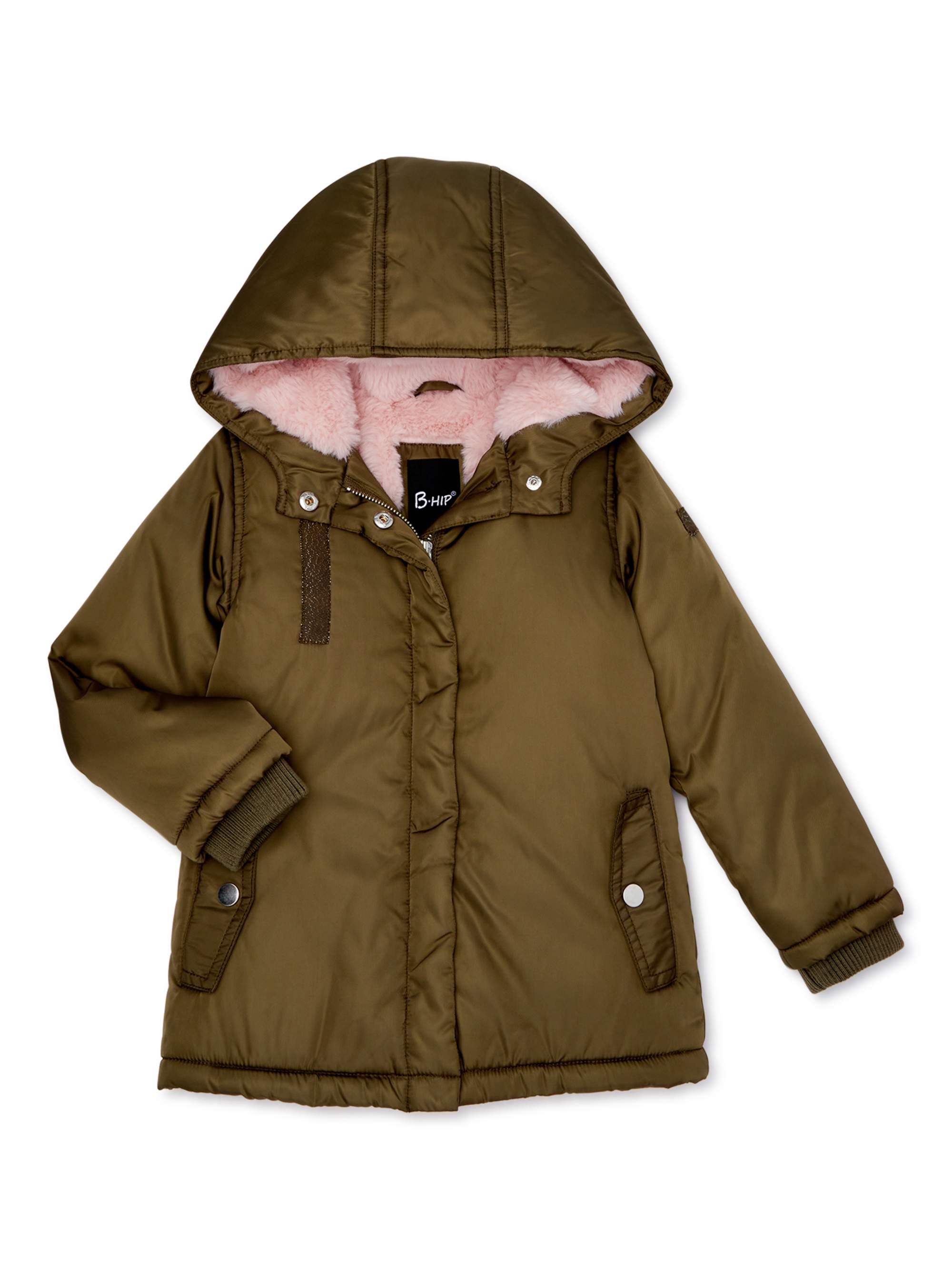 Bhip Girls 4-16 Heavy Weight Lined Parka Coat - image 1 of 3
