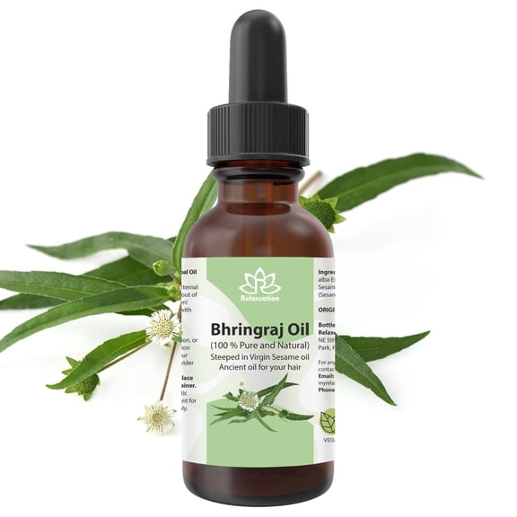 Bhringraj (Eclipta Alba) Herbal Infused Oil – Ayurvedic Hair & Scalp Oil, Cold-Pressed by Relaxcation