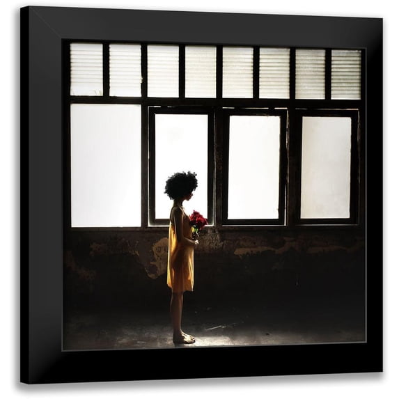Bhs, Fahmi 12x12 Black Modern Framed Museum Art Print Titled - Hope