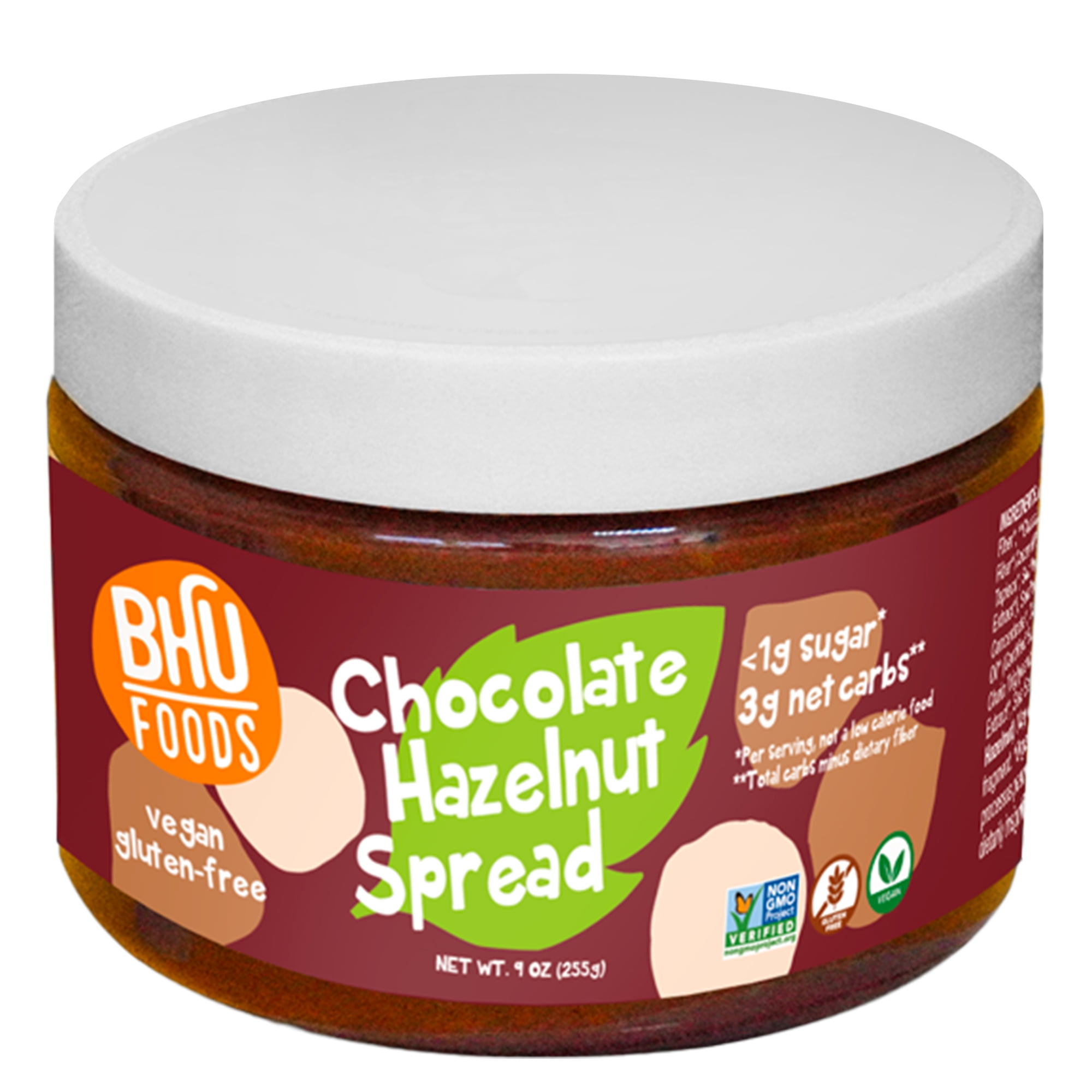 BHU Foods Chocolate Hazelnut Spread - Low Carb Keto Dessert (9oz, 1 Pack)