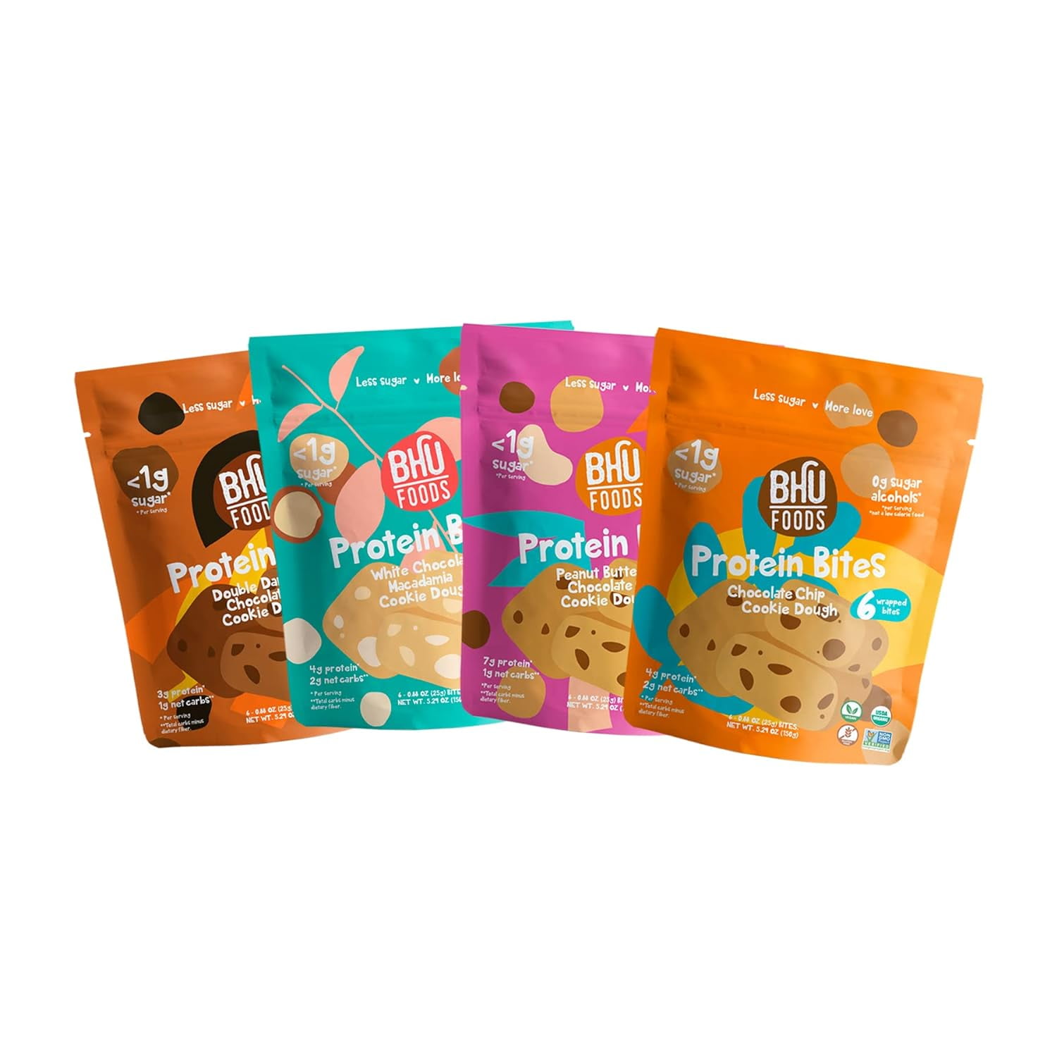 Bhu Foods Keto Bites Cookie Dough Lovers Variety Pack Chocolate