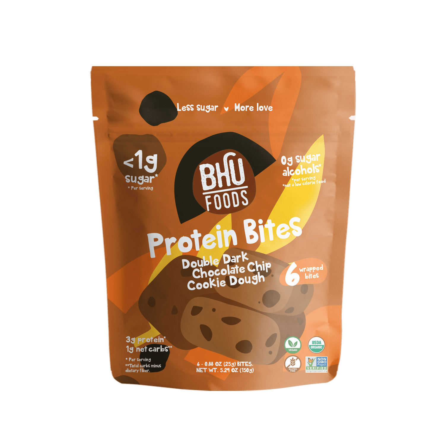 Bhu Foods Protein Bites Double Dark Chocolate Chip Cookie Dough