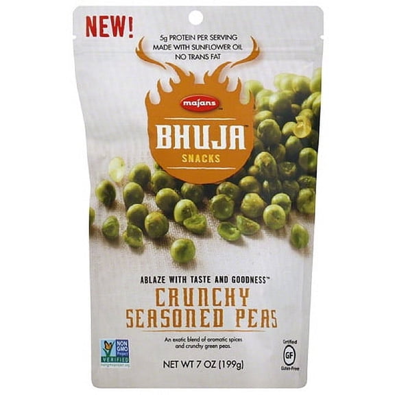 Bhuja Snacks - Crunchy Seasoned Peas - Case Of 6 - 7 Oz.