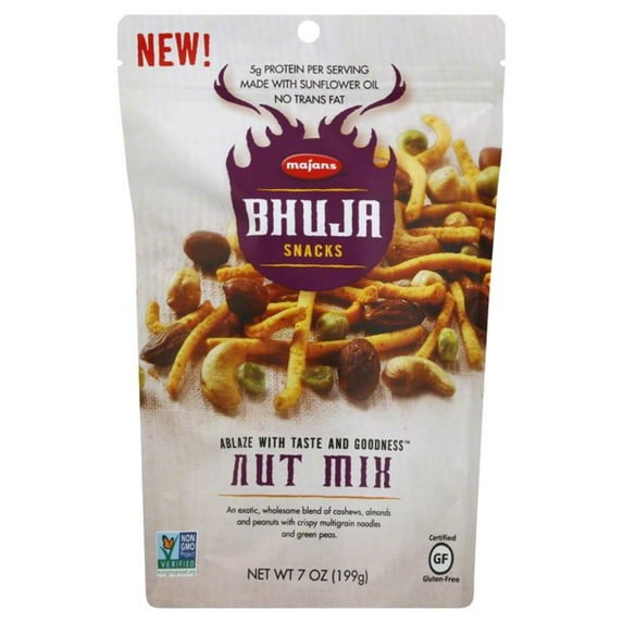 Bhuja Snacks Nut Mix Gluten Free -- 7 oz