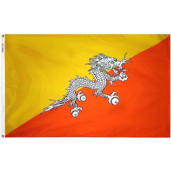 Bhutan - 2'X3' Nylon Flag