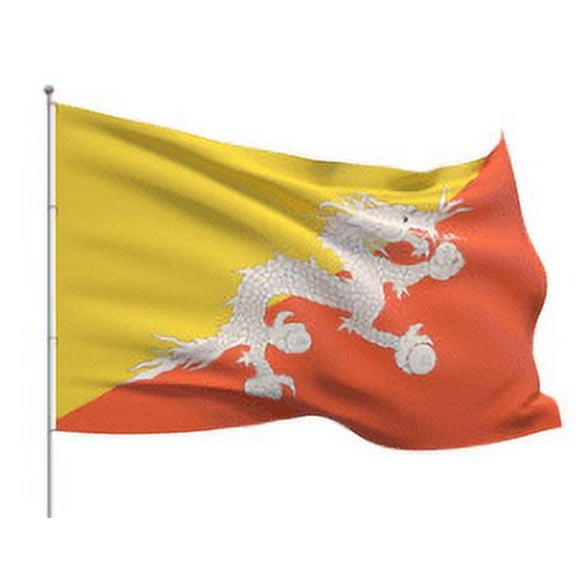 Bhutan 3' x 5' Indoor Polyester Country Flag