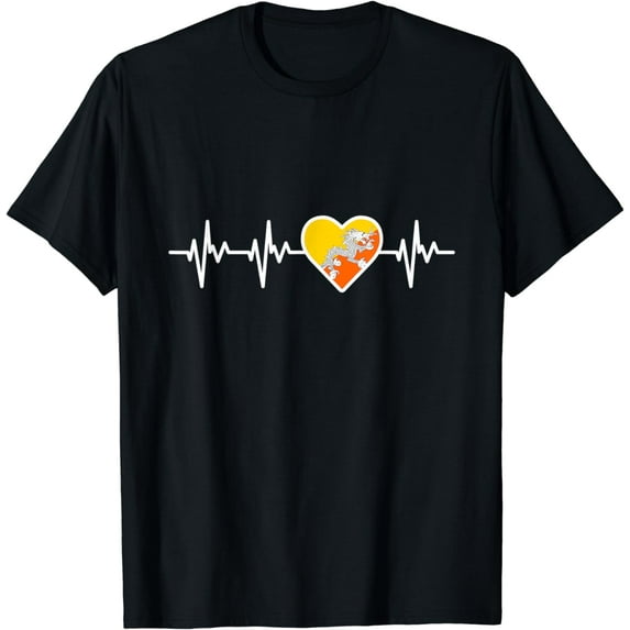 Bhutan Flag Heartbeat Drukpas Pride National Day T-Shirt