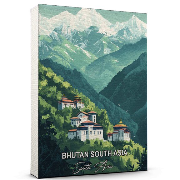 Bhutan South Asia Travel Global Destination Canvas South Asia Canvas Celebrate Your Favorite Destination A Sophisticated Touch to Any Room