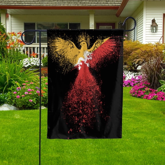 Bhutanese Flag With Eagle Painting - Proud Bhutan Garden Flag (11.5x17.5) Double-Sided Decorative Polyester Indoor/Outdoor Flag