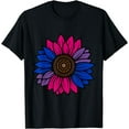 thumbnail image 1 of Bi Bisexual Sunflower Pride Flag LGBTQ Cool LGBT Ally Gift T-Shirt, 1 of 4