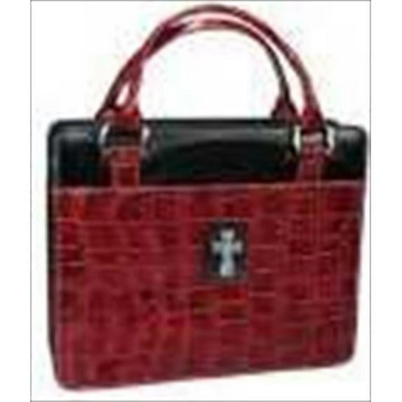 Bi Cover Glossy Croc Embossed Purse Style Medium Brg