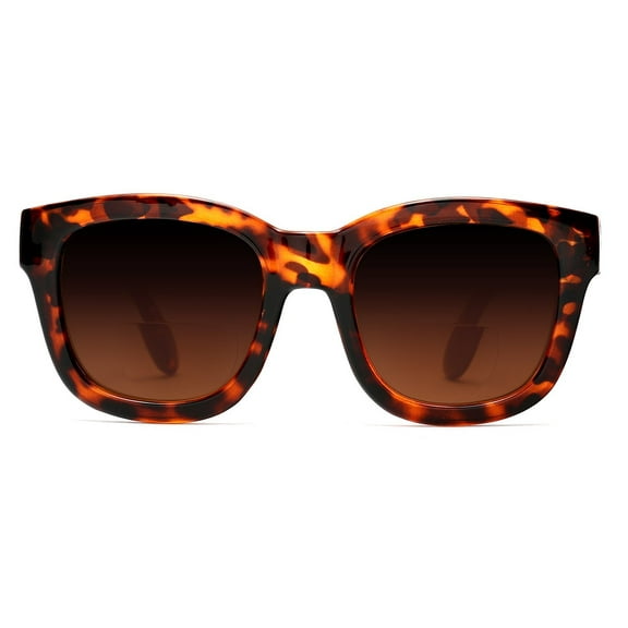 Bi-Focal Sun Readers Round Marlene Dietrich Sunglasses Brown Tortoise - 2.5 / Tortoise