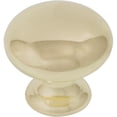 thumbnail image 1 of Stone Harbor Hardware Bi-Fold Closet Door Knob, 1-1/4 Inches, Polished Brass, 1 of 5