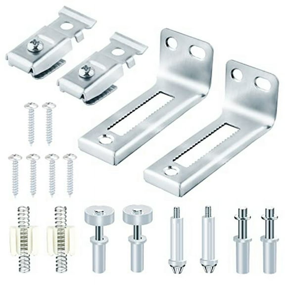 Bi-Fold Door Hardware Repair Kit, Closet for 3/8 Inch Thick Doors,with Top and Bottom Pivots,Guide Wheel