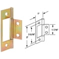 thumbnail image 1 of Bi-Fold Door Hinges, Non-Mortise Style, Brass Plated (2-pack), 1 of 4