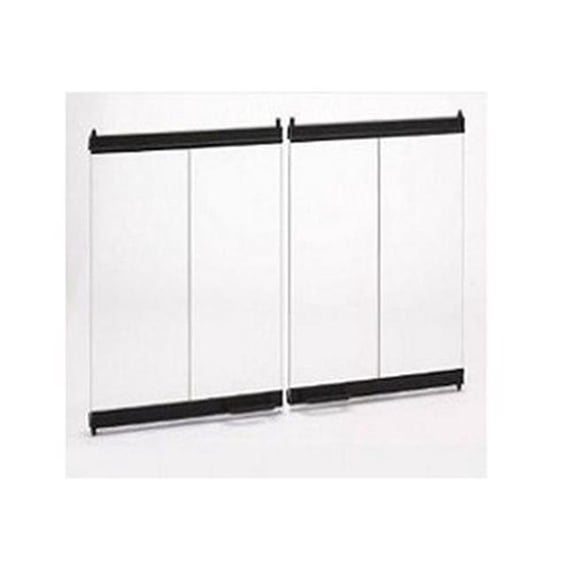 Bi-Fold Glass Doors with Trim Kit - Black - Durable Design