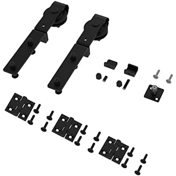 Bi-Folding Barn Door Hardware-Hangers Only, Bifold Door Hanger,No Track,Carbon Steel Black,1Pair$$Tools & Hardware Other