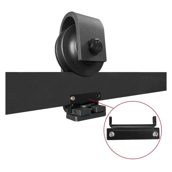 Bi-Folding Sliding Barn Door Hardware Kit, Heavy Duty Black Roller Track Kit For 2/4 Doors Smoothly Quietly Easy To Install ,Easy to Install