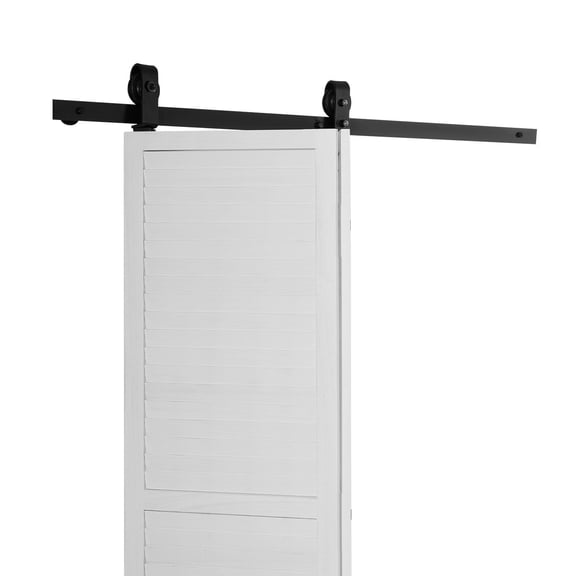 Bi-Folding Sliding Barn Door Hardware Track Kit 52" - for Dual 24" Doors, Space-Saving Closet & Room Divider System, Easy Install