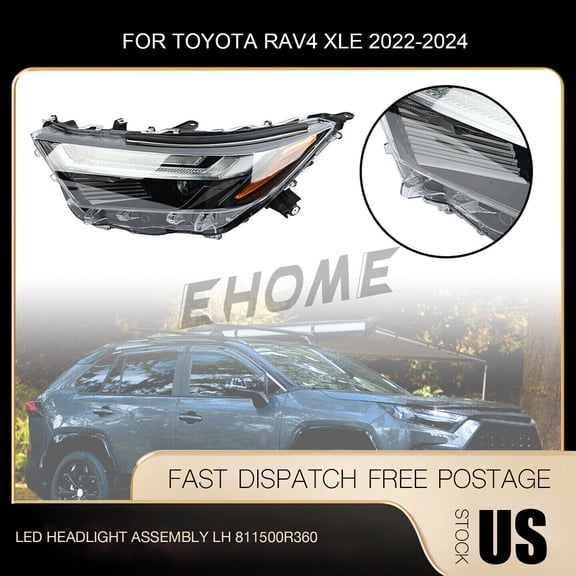 Bi LED Projector Headlight Assembly Left Side For 2022 2023 2024 Toyota RAV4