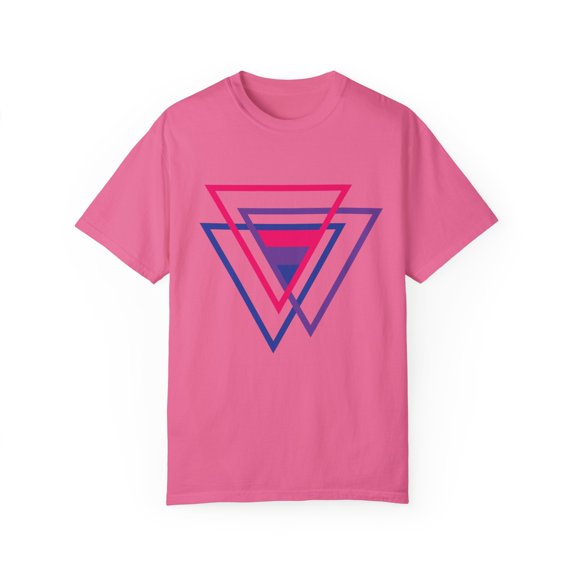 Bi Pride Bisexual Flag Triangle Unisex Garment-Dyed T-shirt