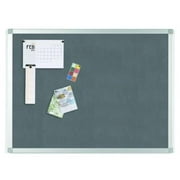 Bi-Silque 36 x 48 in. Aluminum Frame MasterVision Ayda Felt Bulletin Board, Gray
