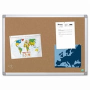 Bi-Silque BVC Cork Board- with Mount Hardware- 18 ft. x 24 ft.- Aluminum Frame