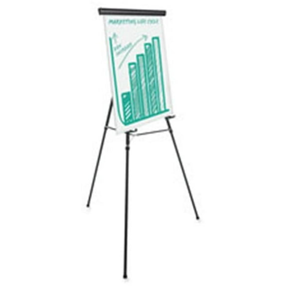 Bi-Silque BVC Telescoping Easel, 3-Leg, Heavy-Duty, 28.5 in. x 31 in. x 69 in., BK