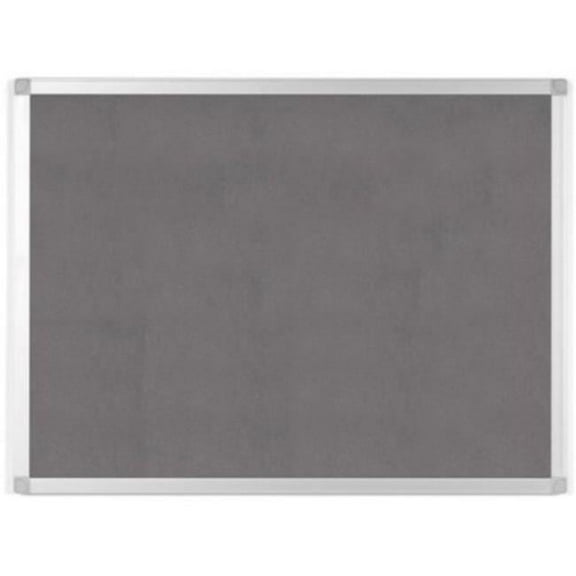 Bi-Silque FA03429214 24 x 36 in. Aluminum Frame MasterVision Ayda Felt Bulletin Board, Gray