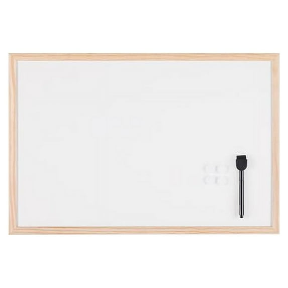 MasterVision Wood Frame Magnetic Dry Erase Board - 36" x 48"