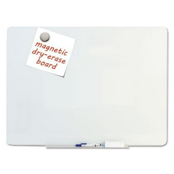 Bi-Silque Visual Communication Products GL110101 60 x 48 in. Magnetic Glass Dry Erase Board, Opaque White