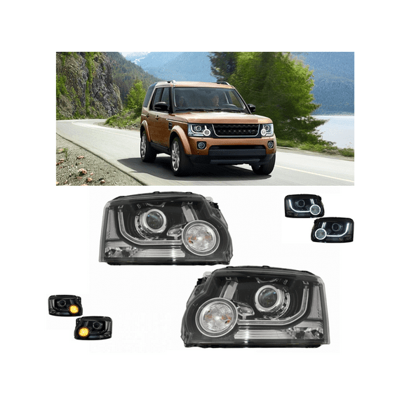 Bi Xenon Headlights Replacement For Land Rover Discovery LR4 2013-2017 Facelift