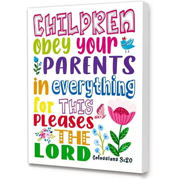 Bi-ble Verse Canvas Wall Art for kids,God Has Great Plans For You Canvas Painting Wall Decor for Kids,Christian Religious Canvas Wall Art For Kids Nursery/Classroom/Bedroom Wall Decor 12" x 16"