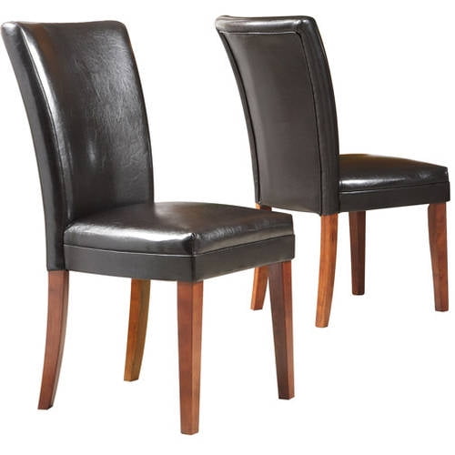 Bicast Leather Parson Chair, Espresso